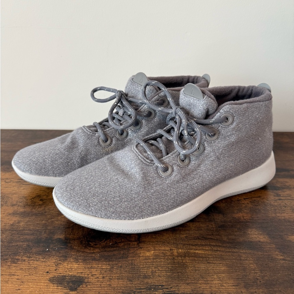 Allbirds Gray Wool High-Top Sneakers